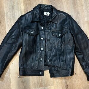 Calvin Klein Jeans Black Leather Jacket